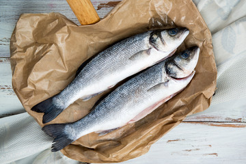 Two Raw Sea Basses
