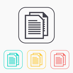 color icon set of documents