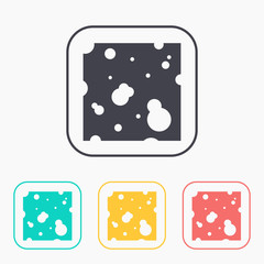 Vector cheese icon. Eps10