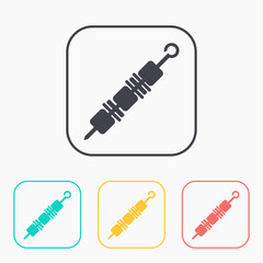 Vector meat on the spit icon. Eps10