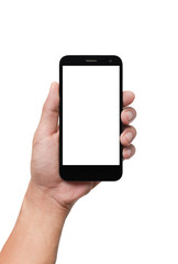 hand holding smartphone
