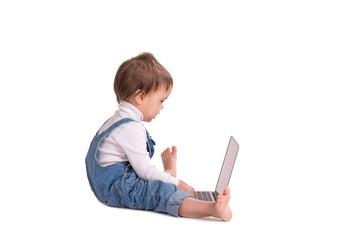 the child with the laptop