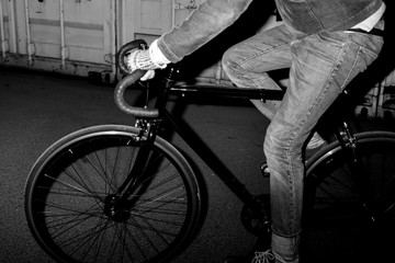 Fashionable urban cyclist