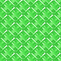 green  3d background with a grid over square shapes (seamless)