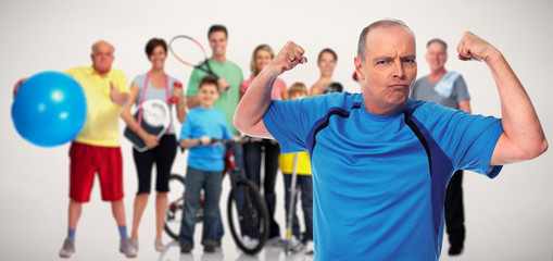 Obraz premium Strong fitness man.