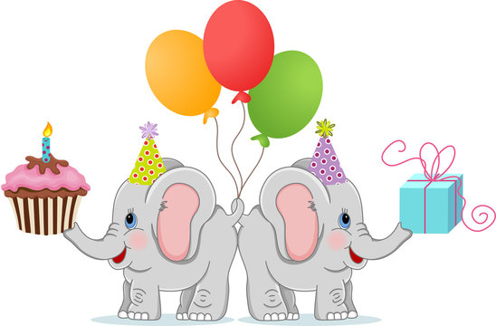 Birthday funny elephants
