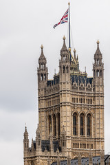 Fototapeta na wymiar Victoria Tower (98 m) - tower of Palace of Westminster. London