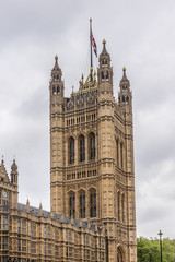 Fototapeta na wymiar Victoria Tower (98 m) - tower of Palace of Westminster. London