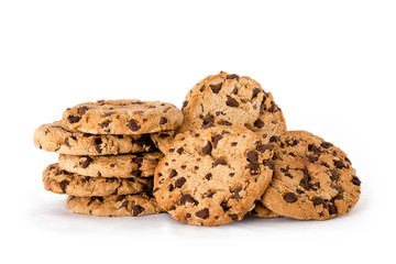 Lots of delicious homemade choc chip cookies