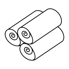 towel spa thin line icon