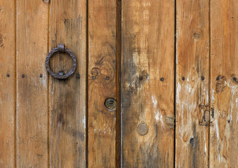 Detail of an old mediterranean door