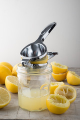 Lemon Press on Glass Jar