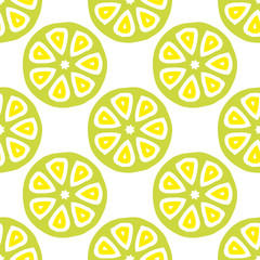 Seamless vector pattern with citrus fruit clices.