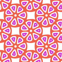 Seamless vector pattern with abstract citrus fruit cuts.