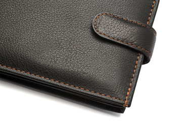 Black Leather Wallet with Latch