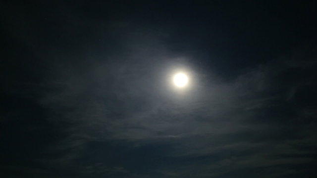 Night sky with clouds stars and moon
