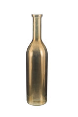 Empty Tall Golden Bottle Vase