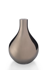 An Empty, Shiny, Silver Bulb Vase