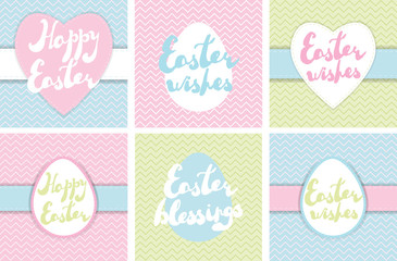 Set of printable Easter greeting cards
