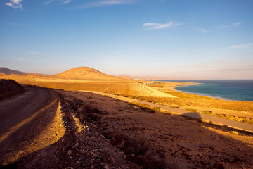 Sotavento beach on Jandia peninsula on Fuerteventura island in Spain