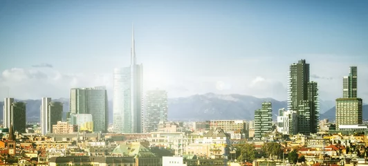 Türaufkleber Milan (Milano) skyline with new skyscrapers © Marco Saracco