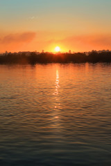Fototapeta na wymiar Sunset on the Nile River