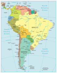 South America Detailed Map