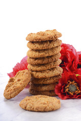 Traditional ANZAC Biscuits with Poppies