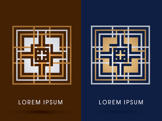 Obraz premium Abstract shape, Square ,Box , graphic vector 