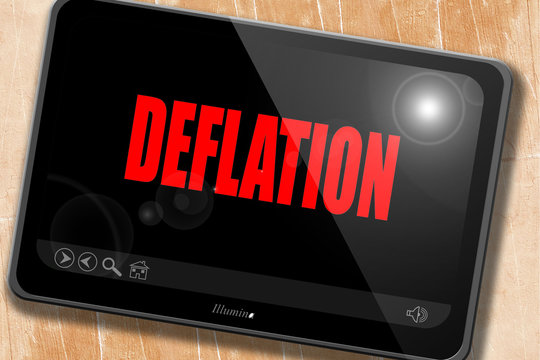 Deflation sign background