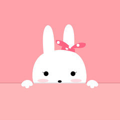 cute rabbit cartoon vector