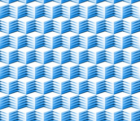 seamless abstract 3d background pattern in blue and white