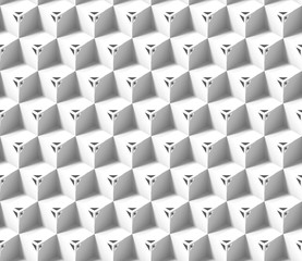 seamless abstract 3d background pattern in white