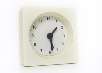 Table clock isolated with white backgound