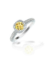 yellow diamond colored engagement ring topaz citrine