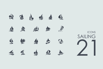 Set of sailing icons