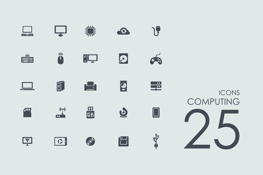 Set of computing icons