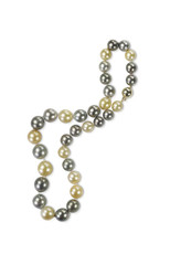 Beautiful pearl necklace isolated on a background