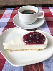 Blueberry Cheesecake and Black Coffee