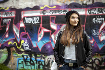 Urban portrait of a beautiful woman