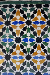 Colorful mosiac tile wall