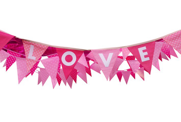 Obraz premium love flag on white background