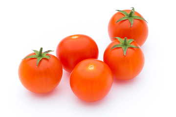 Tomato on the white isolatd background.