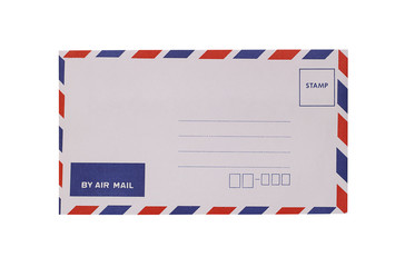 White envelope isolated on white