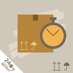 Express Delivery Services. Elements of Trucking. Fast Shipping. Icon Delivery raster. Express Delivery of Goods. Delivery Service, Cargo Delivery.