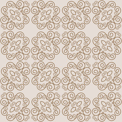 Curly seamless pattern