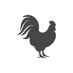 Fototapeta na wymiar Rooster silhouette icon
