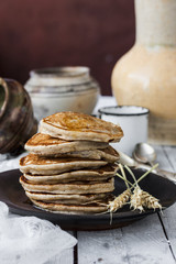 pancakes with coconut milk and bananas