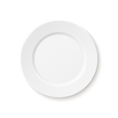Empty white plate.