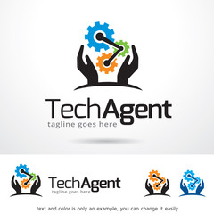 Tech Agent Logo Template Design Vector